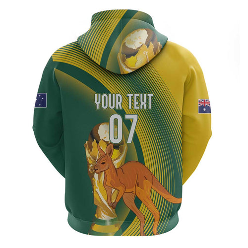 Australia Socceroos WC2026 Custom Zip Hoodie Golden Champions - Aussie Hoodie