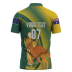Australia Socceroos WC2026 Custom Zipper Polo Shirt Golden Champions - Aussie Hoodie