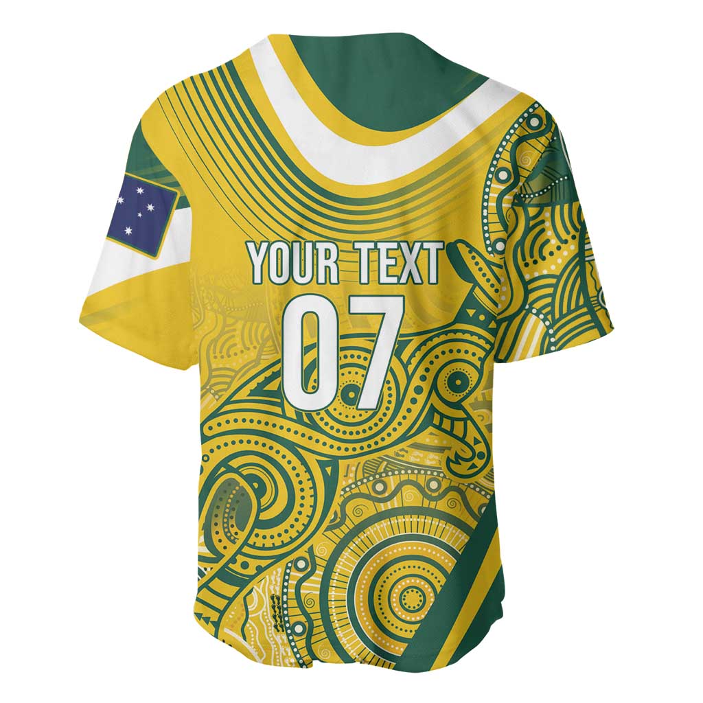 Australia Custom Indigenous Baseball Jersey WC2026 Socceroos Aboriginal Arts - Aussie Hoodie