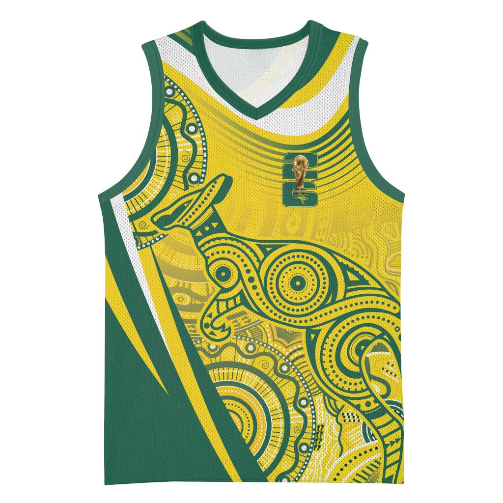 Australia Custom Indigenous Basketball Jersey WC2026 Socceroos Aboriginal Arts - Aussie Hoodie