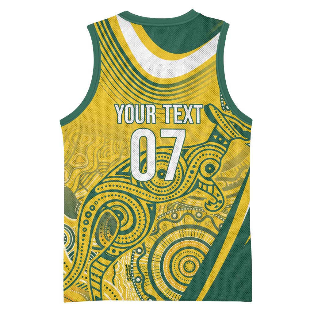 Australia Custom Indigenous Basketball Jersey WC2026 Socceroos Aboriginal Arts - Aussie Hoodie