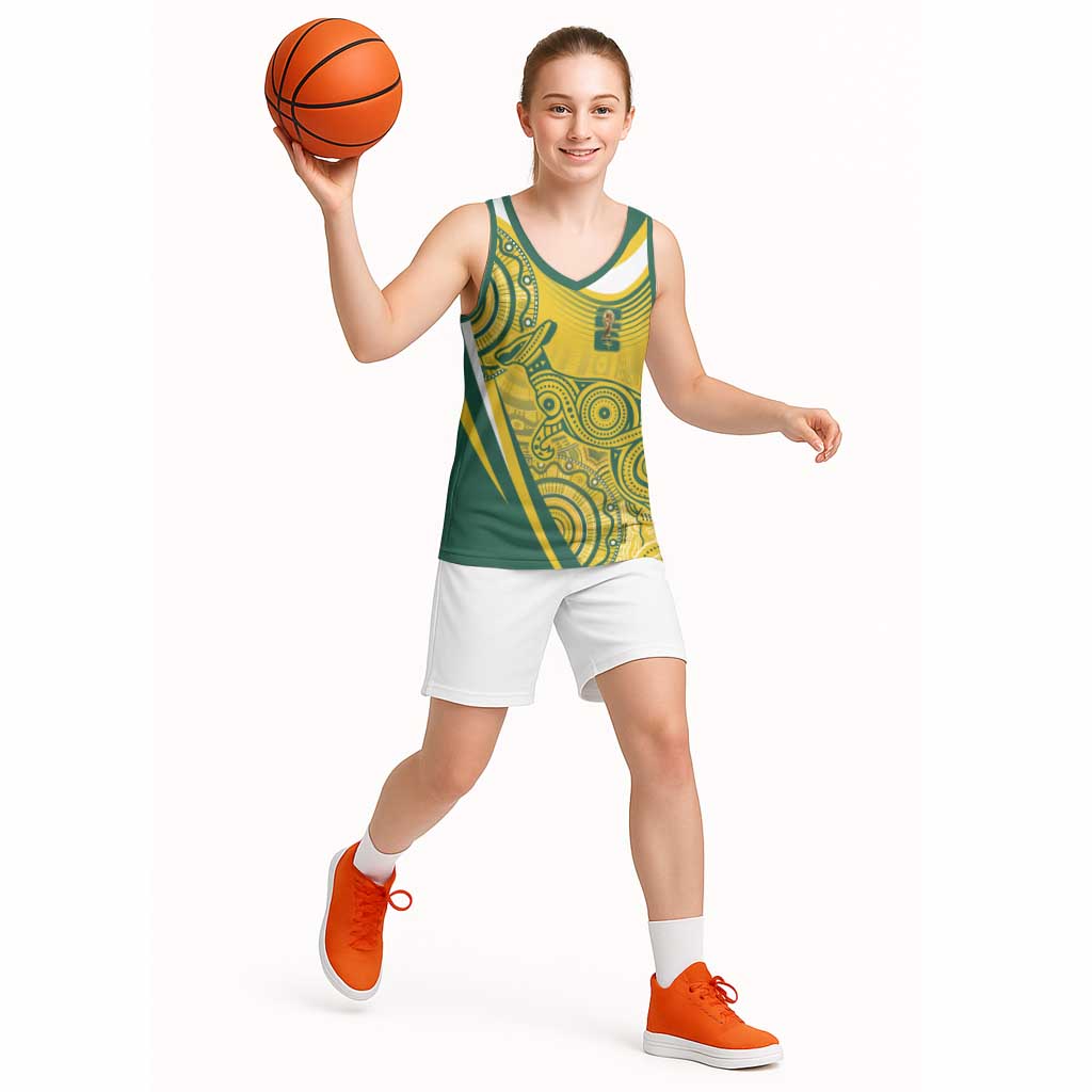 Australia Custom Indigenous Basketball Jersey WC2026 Socceroos Aboriginal Arts - Aussie Hoodie