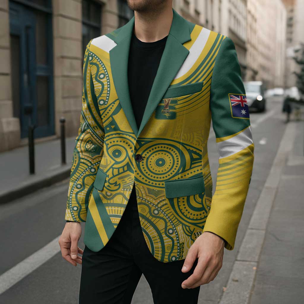 Australia Custom Indigenous Blazer WC2026 Socceroos Aboriginal Arts - Aussie Hoodie