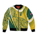 Australia Custom Indigenous Bomber Jacket WC2026 Socceroos Aboriginal Arts - Aussie Hoodie
