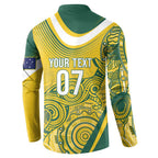 Australia Custom Indigenous Button Sweatshirt WC2026 Socceroos Aboriginal Arts - Aussie Hoodie
