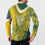 Australia Custom Indigenous Button Sweatshirt WC2026 Socceroos Aboriginal Arts - Aussie Hoodie