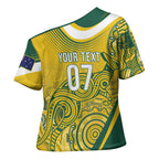 Australia Custom Indigenous Cross Shoulder Shirt WC2026 Socceroos Aboriginal Arts - Aussie Hoodie