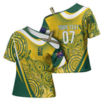 Australia Custom Indigenous Cross Shoulder Shirt WC2026 Socceroos Aboriginal Arts - Aussie Hoodie