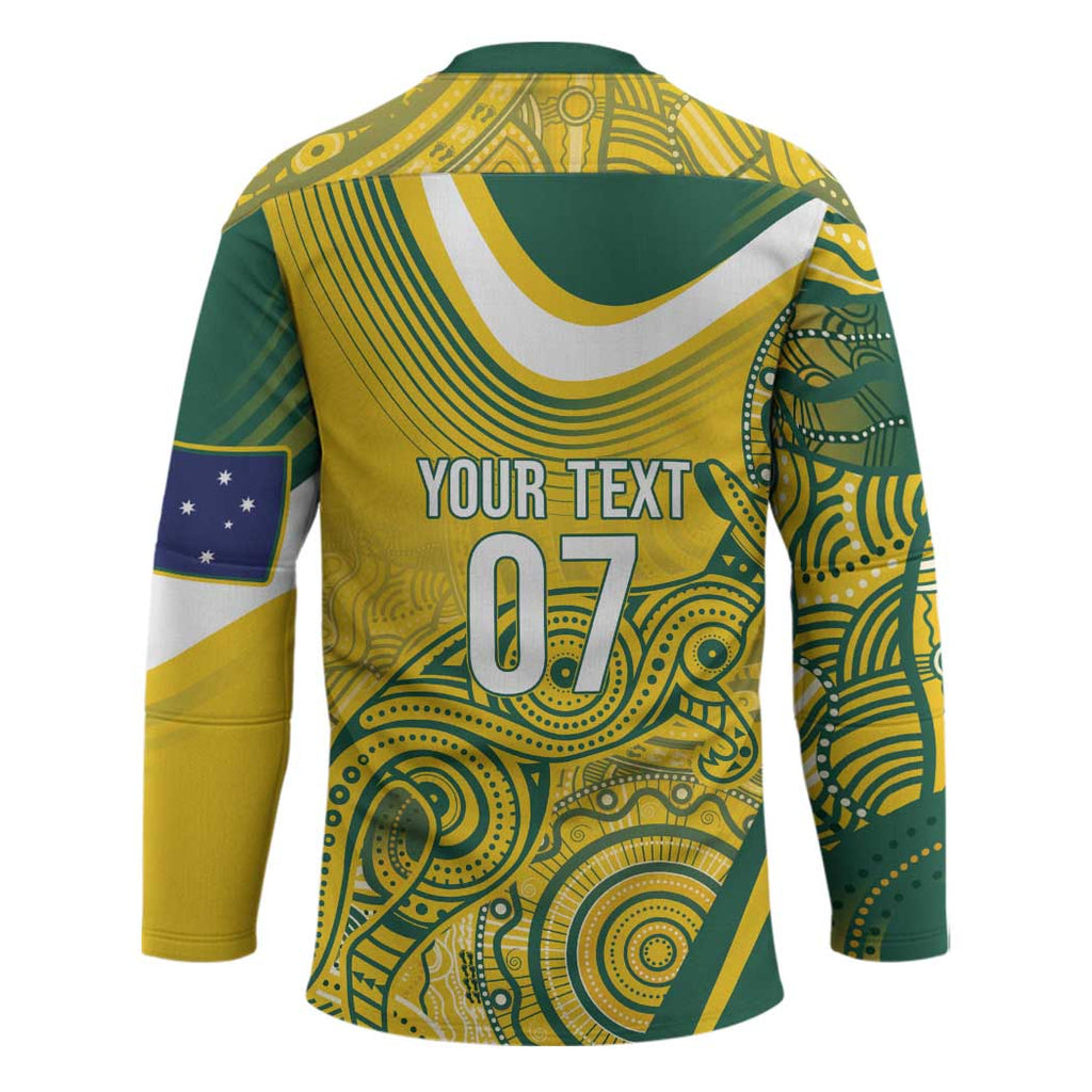 Australia Custom Indigenous Hockey Jersey WC2026 Socceroos Aboriginal Arts - Aussie Hoodie