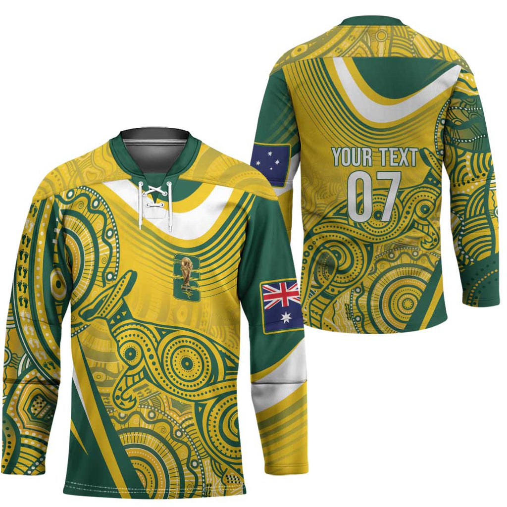 Australia Custom Indigenous Hockey Jersey WC2026 Socceroos Aboriginal Arts - Aussie Hoodie