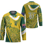 Australia Custom Indigenous Hockey Jersey WC2026 Socceroos Aboriginal Arts - Aussie Hoodie