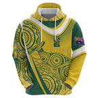 Australia Custom Indigenous Hoodie WC2026 Socceroos Aboriginal Arts - Aussie Hoodie