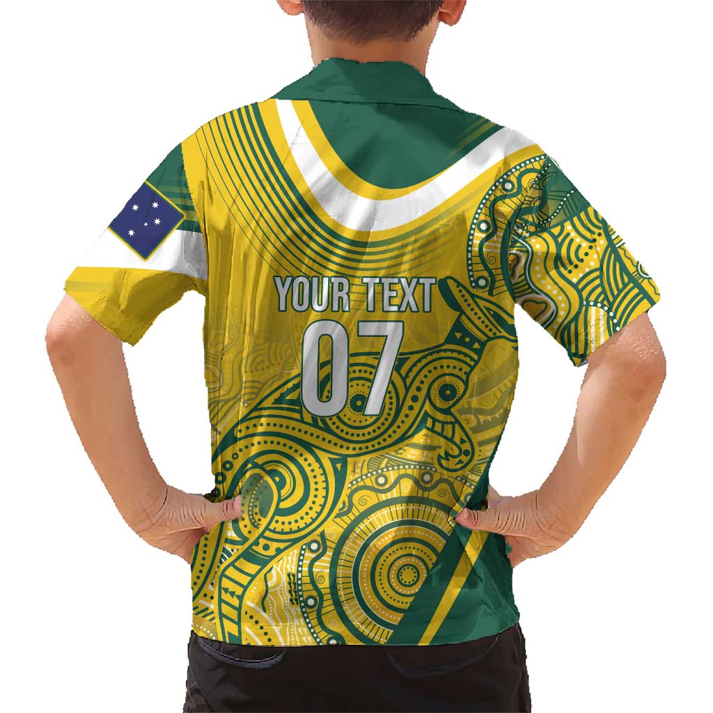 Australia Custom Indigenous Kid Hawaiian Shirt WC2026 Socceroos Aboriginal Arts - Aussie Hoodie