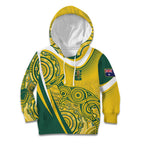 Australia Custom Indigenous Kid Hoodie WC2026 Socceroos Aboriginal Arts - Aussie Hoodie