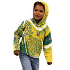 Australia Custom Indigenous Kid Hoodie WC2026 Socceroos Aboriginal Arts - Aussie Hoodie