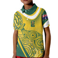 Australia Custom Indigenous Kid Polo Shirt WC2026 Socceroos Aboriginal Arts - Aussie Hoodie