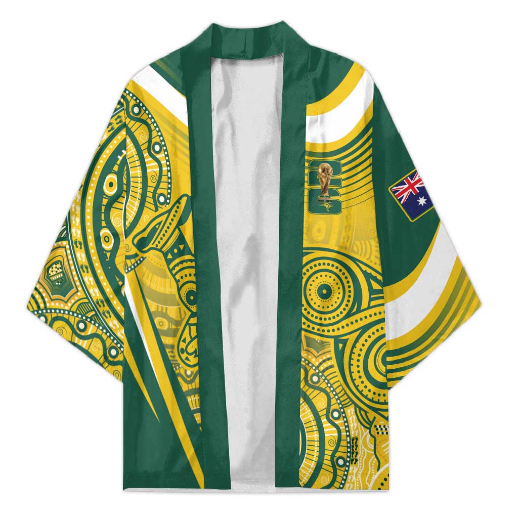 Australia Custom Indigenous Kimono WC2026 Socceroos Aboriginal Arts - Aussie Hoodie