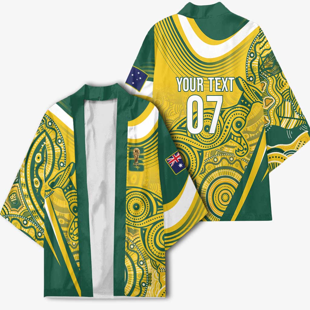 Australia Custom Indigenous Kimono WC2026 Socceroos Aboriginal Arts - Aussie Hoodie