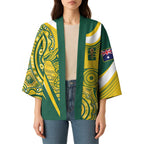Australia Custom Indigenous Kimono WC2026 Socceroos Aboriginal Arts - Aussie Hoodie