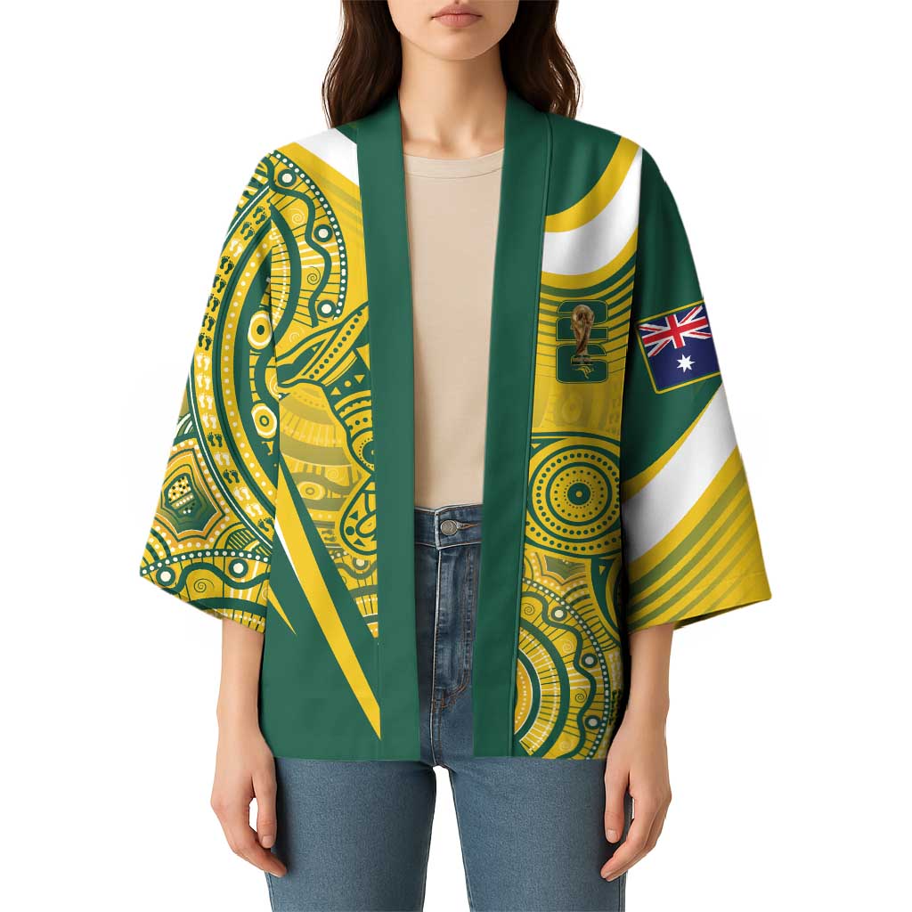 Australia Custom Indigenous Kimono WC2026 Socceroos Aboriginal Arts - Aussie Hoodie