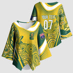 Australia Custom Indigenous Kimono Sleeve Blouse WC2026 Socceroos Aboriginal Arts - Aussie Hoodie