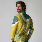 Australia Custom Indigenous Long Sleeve Polo Shirt WC2026 Socceroos Aboriginal Arts - Aussie Hoodie