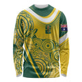 Australia Custom Indigenous Long Sleeve Shirt WC2026 Socceroos Aboriginal Arts - Aussie Hoodie