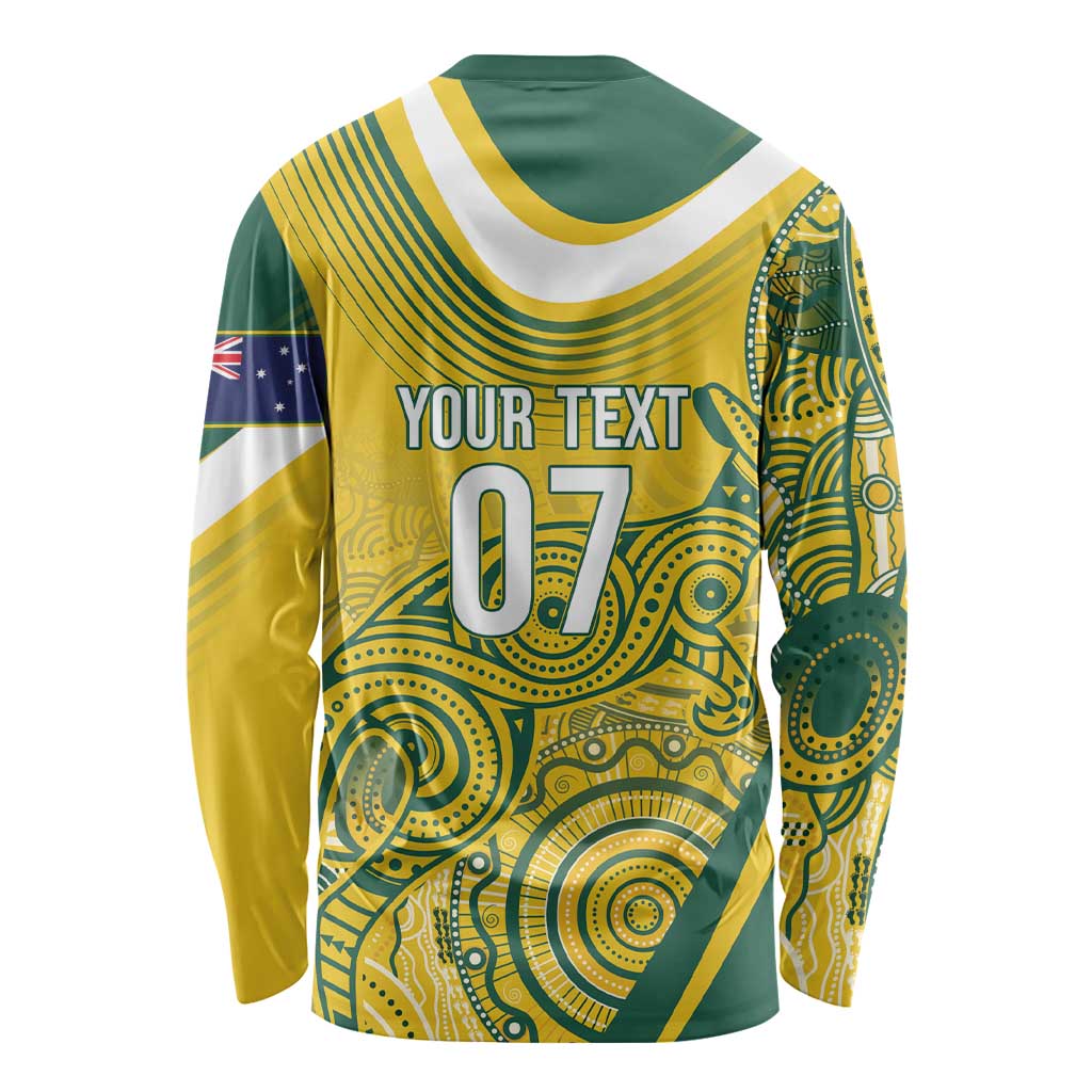 Australia Custom Indigenous Long Sleeve Shirt WC2026 Socceroos Aboriginal Arts - Aussie Hoodie