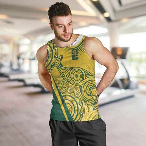 Australia Custom Indigenous Men Tank Top WC2026 Socceroos Aboriginal Arts - Aussie Hoodie