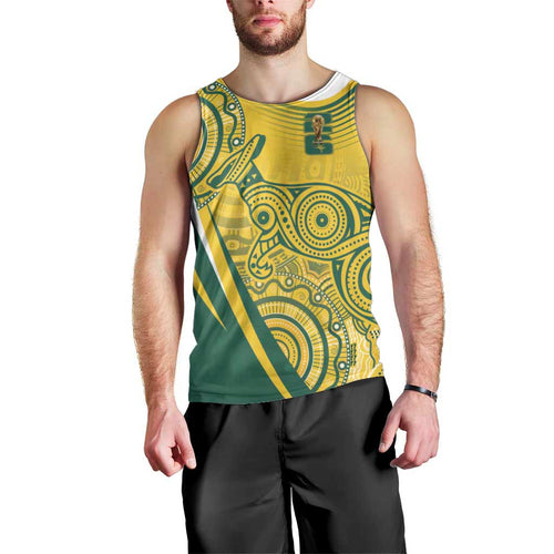 Australia Custom Indigenous Men Tank Top WC2026 Socceroos Aboriginal Arts - Aussie Hoodie