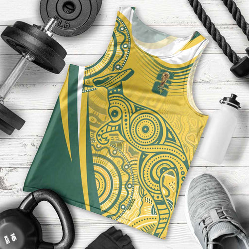 Australia Custom Indigenous Men Tank Top WC2026 Socceroos Aboriginal Arts - Aussie Hoodie