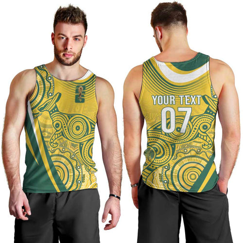 Australia Custom Indigenous Men Tank Top WC2026 Socceroos Aboriginal Arts - Aussie Hoodie