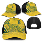 Australia Custom Indigenous Mesh Trucker Cap WC2026 Socceroos Aboriginal Arts - Aussie Hoodie