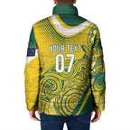 Australia Custom Indigenous Padded Jacket WC2026 Socceroos Aboriginal Arts - Aussie Hoodie
