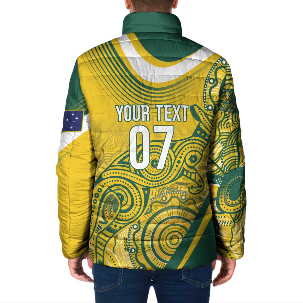 Australia Custom Indigenous Padded Jacket WC2026 Socceroos Aboriginal Arts - Aussie Hoodie