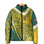 Australia Custom Indigenous Padded Jacket WC2026 Socceroos Aboriginal Arts - Aussie Hoodie