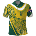 Australia Custom Indigenous Polo Shirt WC2026 Socceroos Aboriginal Arts - Aussie Hoodie