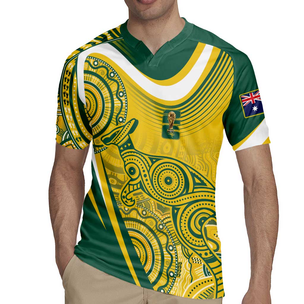 Australia Custom Indigenous Rugby Jersey WC2026 Socceroos Aboriginal Arts - Aussie Hoodie