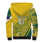 Australia Custom Indigenous Sherpa Hoodie WC2026 Socceroos Aboriginal Arts - Aussie Hoodie