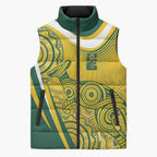 Australia Custom Indigenous Sleeveless Puffer Jacket WC2026 Socceroos Aboriginal Arts - Aussie Hoodie