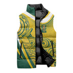 Australia Custom Indigenous Sleeveless Puffer Jacket WC2026 Socceroos Aboriginal Arts - Aussie Hoodie