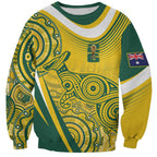 Australia Custom Indigenous Sweatshirt WC2026 Socceroos Aboriginal Arts - Aussie Hoodie