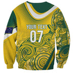 Australia Custom Indigenous Sweatshirt WC2026 Socceroos Aboriginal Arts - Aussie Hoodie