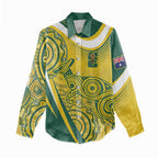 Australia Custom Indigenous Women Casual Shirt WC2026 Socceroos Aboriginal Arts - Aussie Hoodie