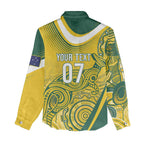 Australia Custom Indigenous Women Casual Shirt WC2026 Socceroos Aboriginal Arts - Aussie Hoodie