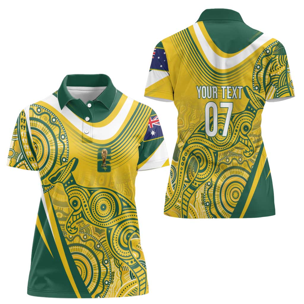 Australia Custom Indigenous Women Polo Shirt WC2026 Socceroos Aboriginal Arts - Aussie Hoodie