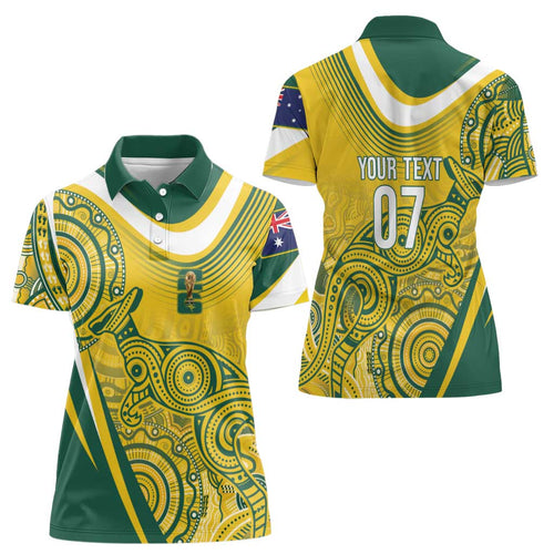 Australia Custom Indigenous Women Polo Shirt WC2026 Socceroos Aboriginal Arts - Aussie Hoodie