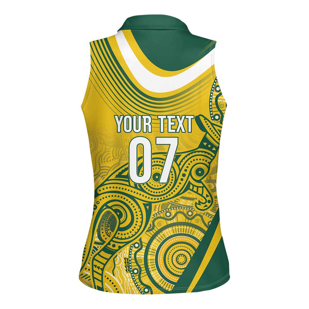 Australia Custom Indigenous Women Sleeveless Polo Shirt WC2026 Socceroos Aboriginal Arts - Aussie Hoodie