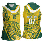Australia Custom Indigenous Women Sleeveless Polo Shirt WC2026 Socceroos Aboriginal Arts - Aussie Hoodie