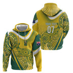 Australia Custom Indigenous Zip Hoodie WC2026 Socceroos Aboriginal Arts - Aussie Hoodie